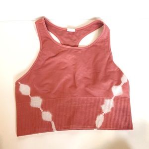 Zyia Active coral racerback crop tank
